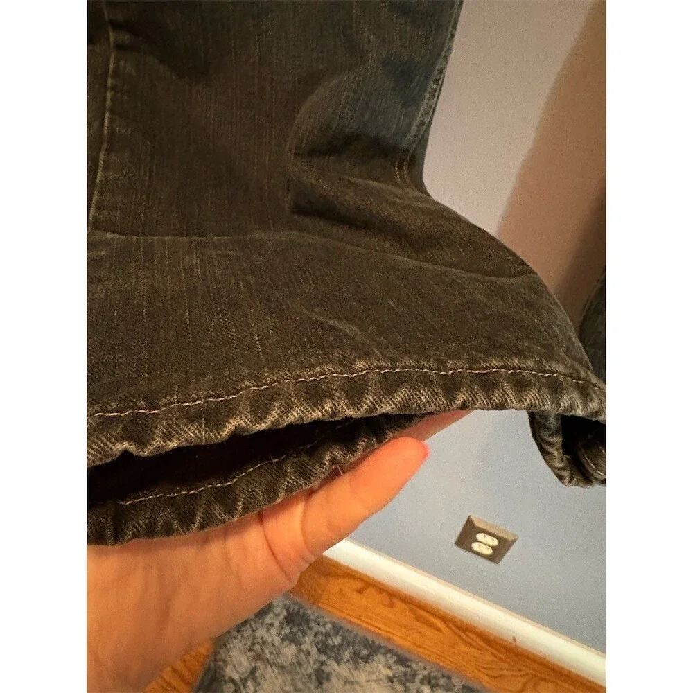 Eddie Bauer Jeans Mens 34x34 Dark Blue Lined Straight Leg 5-Pocket Denim